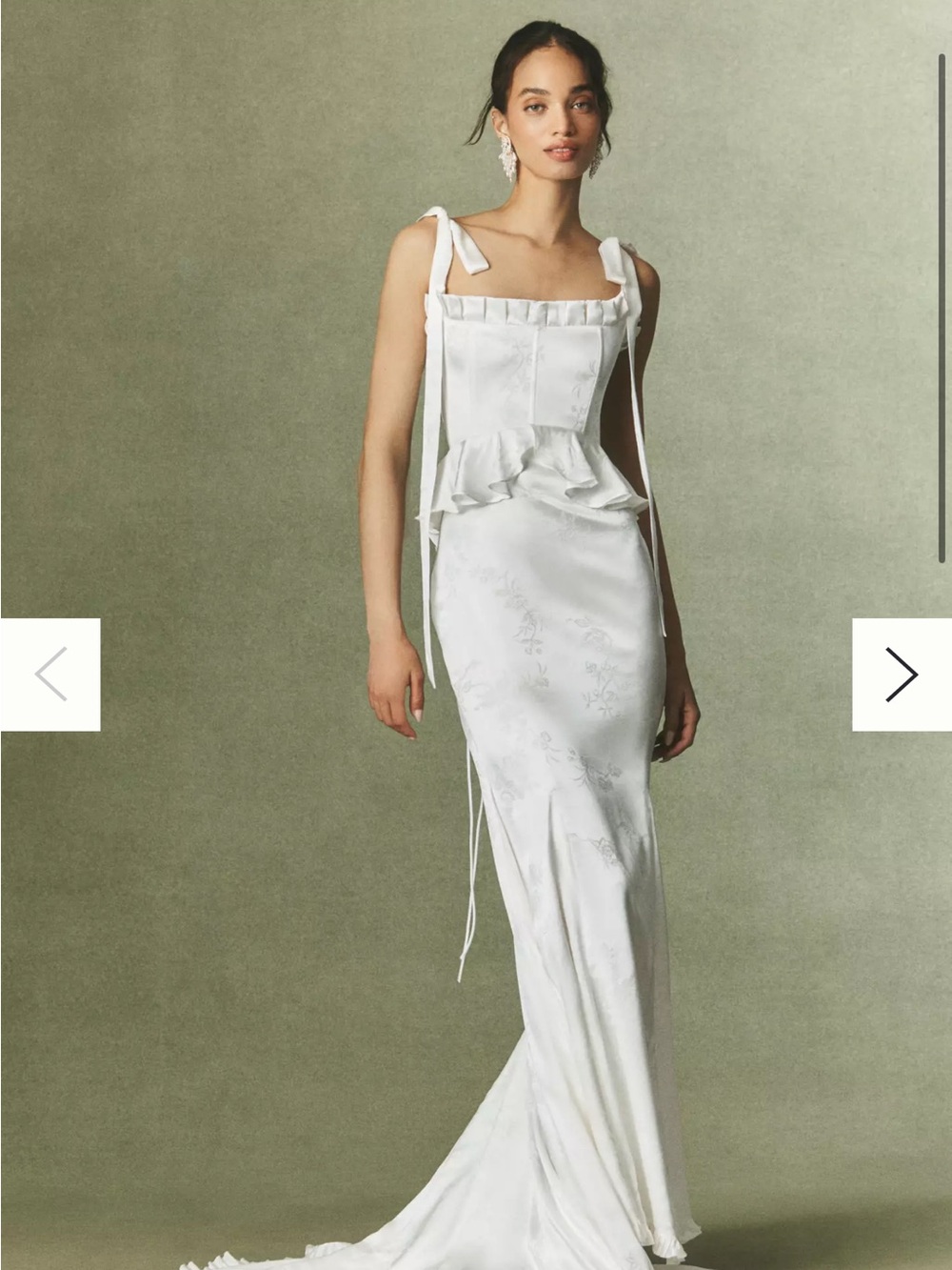 Silk Jaquard wedding dress Daughters of Simone